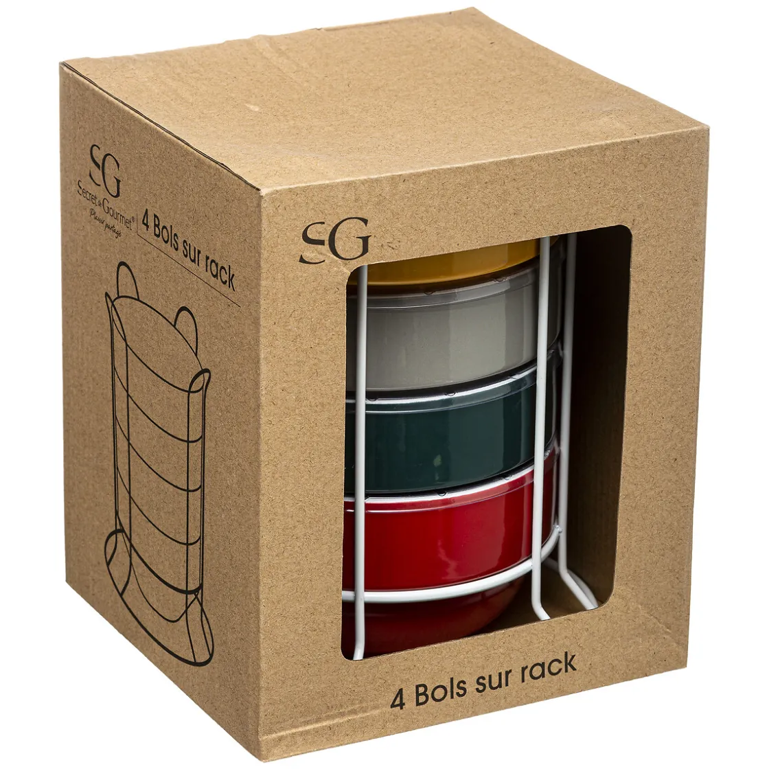 ATMOSPHERA Rack 4 bols "Colorama" Discount