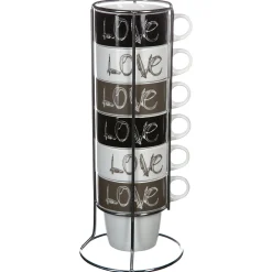 ATMOSPHERA Rack 6 mugs "Love" Hot