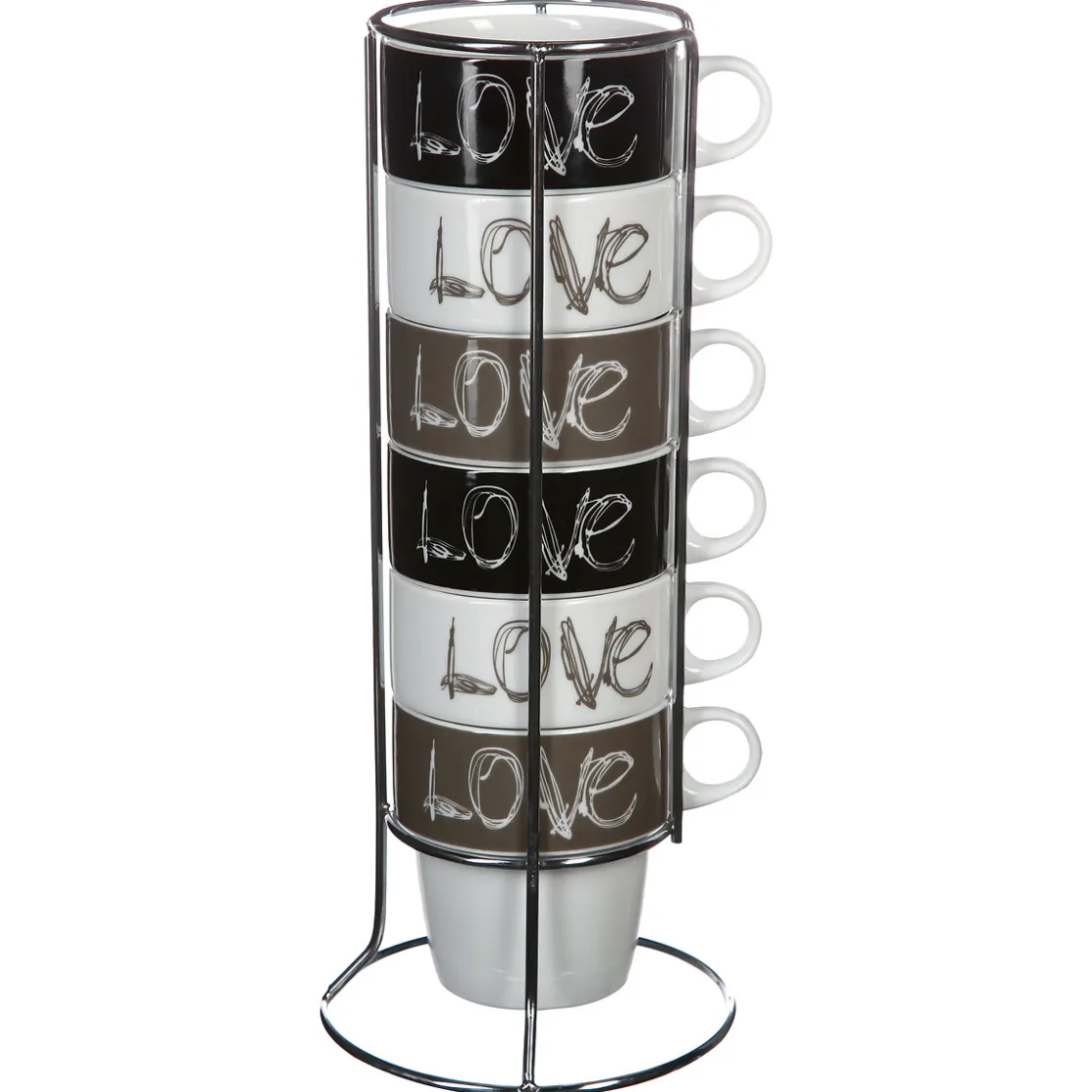ATMOSPHERA Rack 6 mugs "Love" Hot