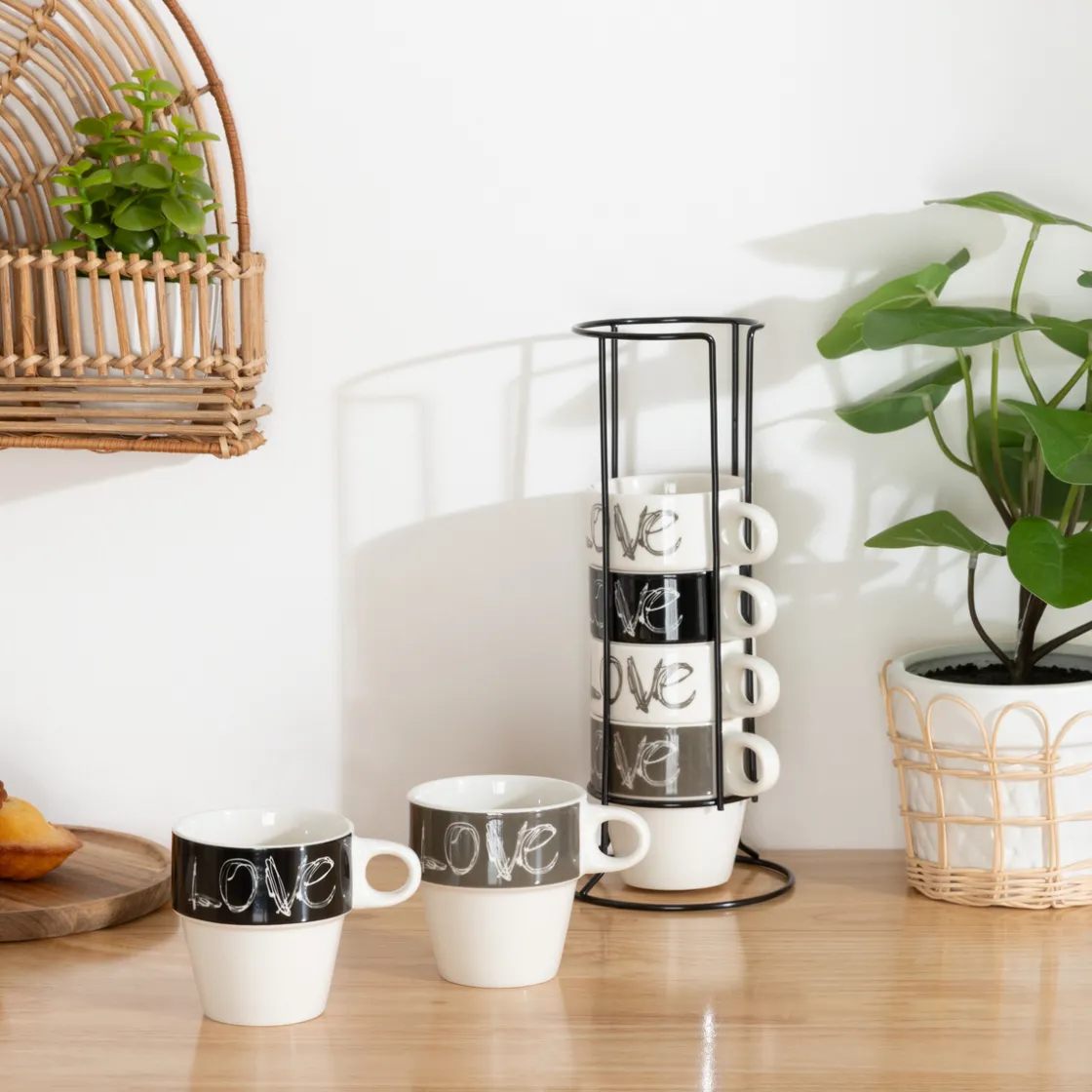 ATMOSPHERA Rack 6 mugs "Love" Hot