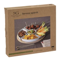 ATMOSPHERA Service apéritif 6 pièces rond Hot