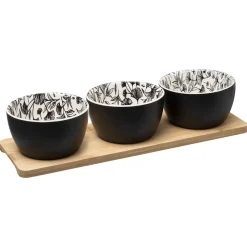 ATMOSPHERA Service apéritif 4 pièces "White Floral"