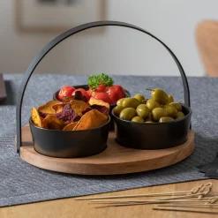 ATMOSPHERA Service apéritif 4 pièces "Wild forest" Outlet