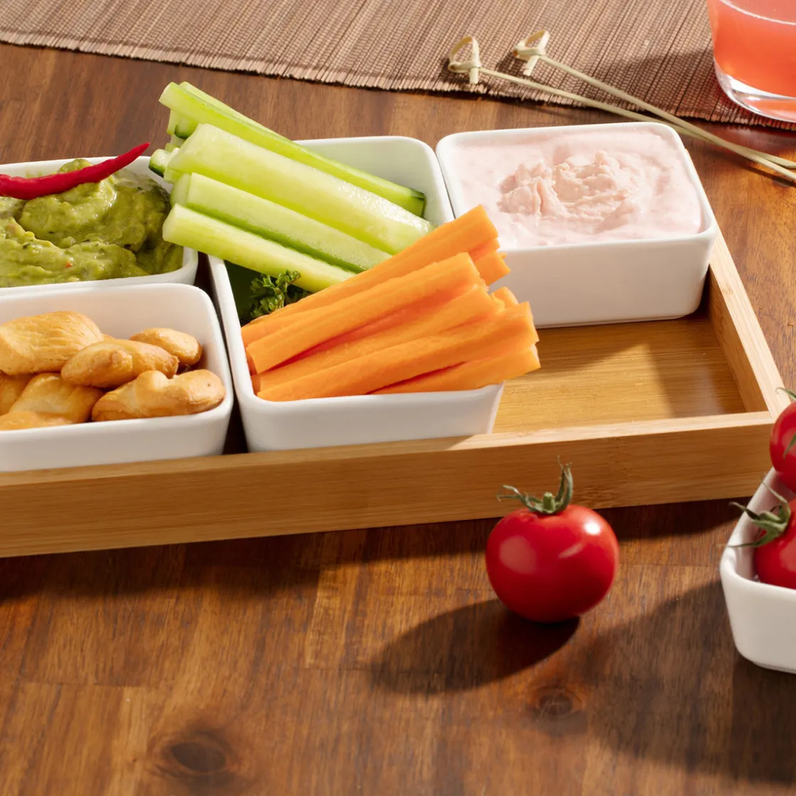 ATMOSPHERA Set apéritif 6 pièces New