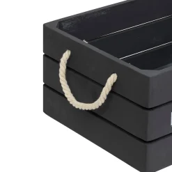 ATMOSPHERA Set de 3 cagettes bois 