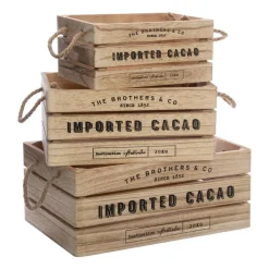 ATMOSPHERA Set de 3 cagettes "Colonial" Online