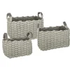 ATMOSPHERA Set de 3 paniers à anses rectangulaires "Tricot"