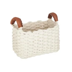 ATMOSPHERA Set de 3 paniers à anses rectangulaires 