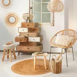 ATMOSPHERA Set de 3 paniers à anses ronds Discount