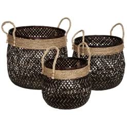 ATMOSPHERA Set de 3 paniers "Corde" Hot