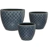 ATMOSPHERA Set de 3 pots "Fleurs" New