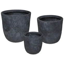 ATMOSPHERA Set de 3 pots, métal
