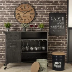 ATMOSPHERA Set de 2 poufs bidons "Alfred" Hot