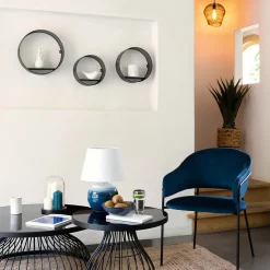 ATMOSPHERA Set de 3 étagères murales 