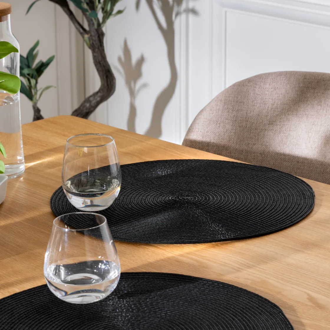 ATMOSPHERA Set de table tressé rond Discount