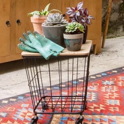 ATMOSPHERA Table coffre "Jordi" à roulettes Hot