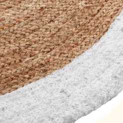 ATMOSPHERA Tapis en jute bord blanc Clearance
