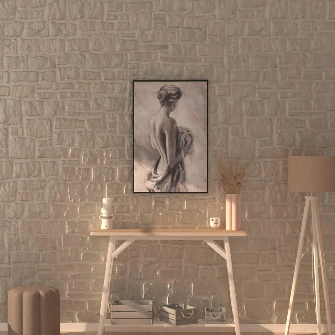 ATMOSPHERA Toile peinte encadrée "Naked" Hot