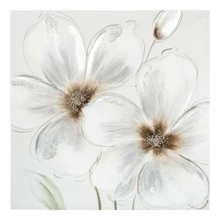 ATMOSPHERA Toile peinte "Fleurs" New