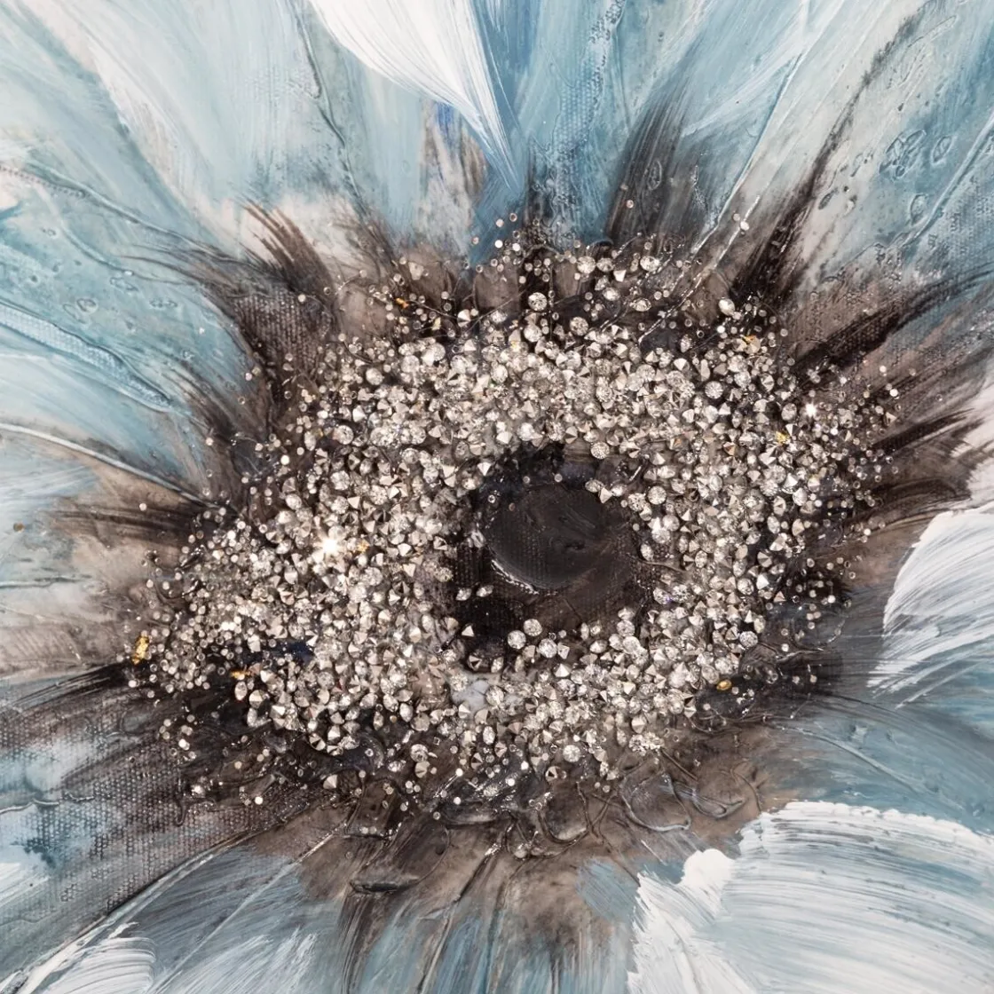 ATMOSPHERA Toile peinte "Fleurs" New