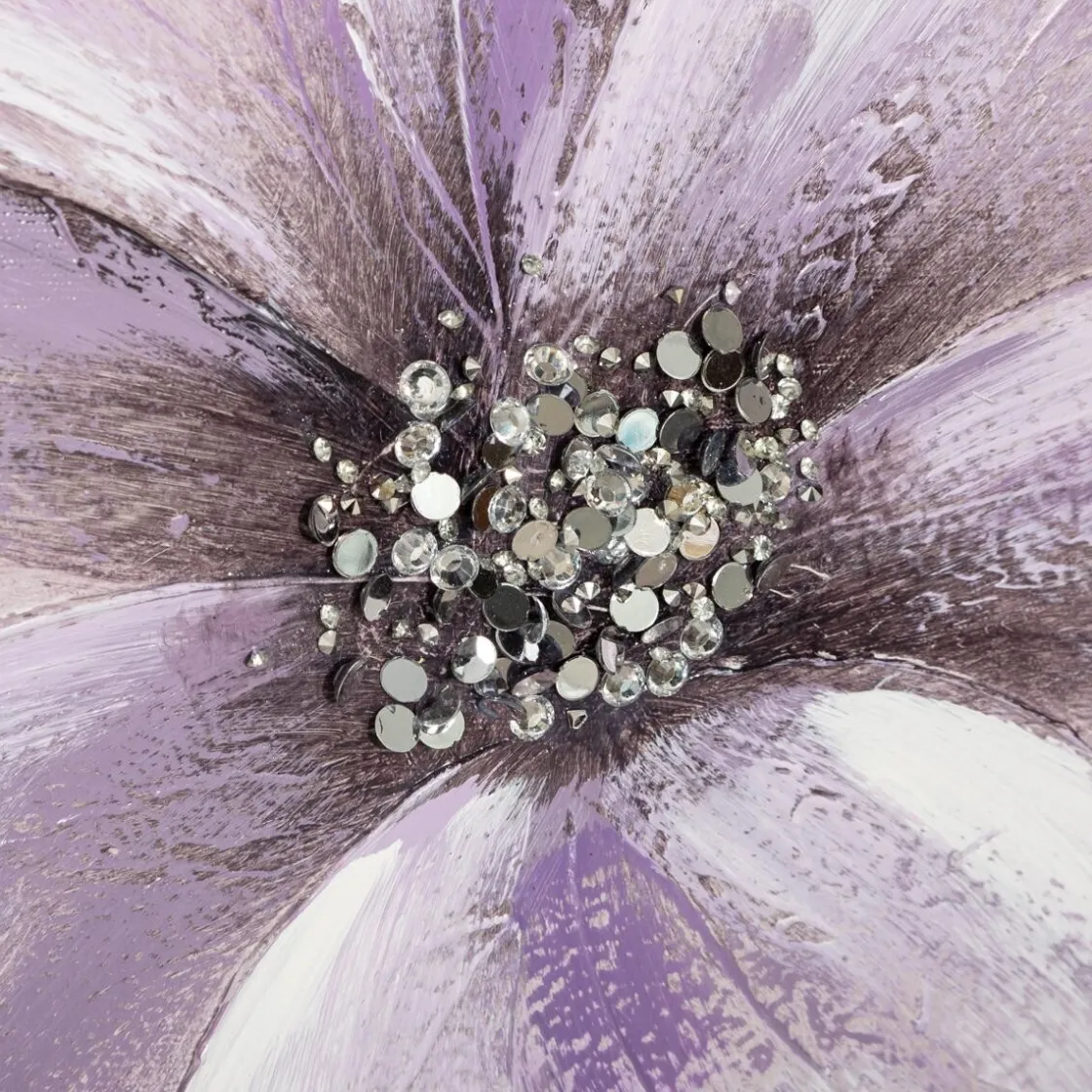 ATMOSPHERA Toile peinte "Fleurs" New