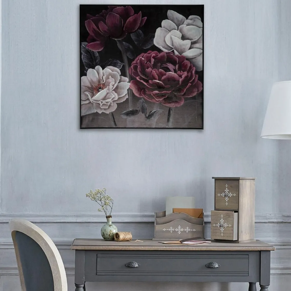 ATMOSPHERA Toile peinte "Fleurs" Online