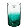 ATMOSPHERA Vase cylindre, verre craquelé Online