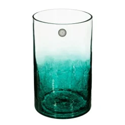 ATMOSPHERA Vase cylindre, verre craquelé Online