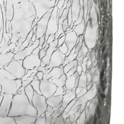 ATMOSPHERA Vase cylindre, verre craquelé Online