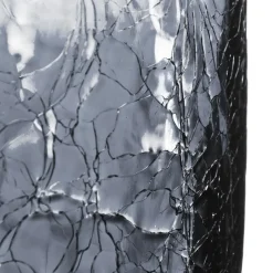 ATMOSPHERA Vase cylindre, verre craquelé Clearance