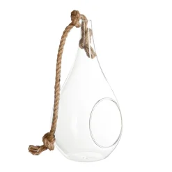ATMOSPHERA Vase goutte, verre et corde Outlet