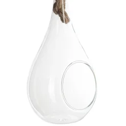 ATMOSPHERA Vase goutte, verre et corde Outlet