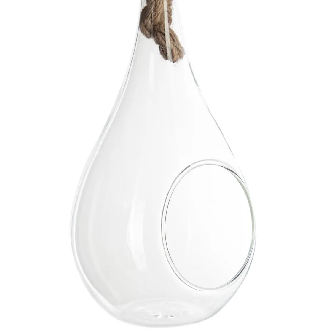 ATMOSPHERA Vase goutte, verre et corde Outlet