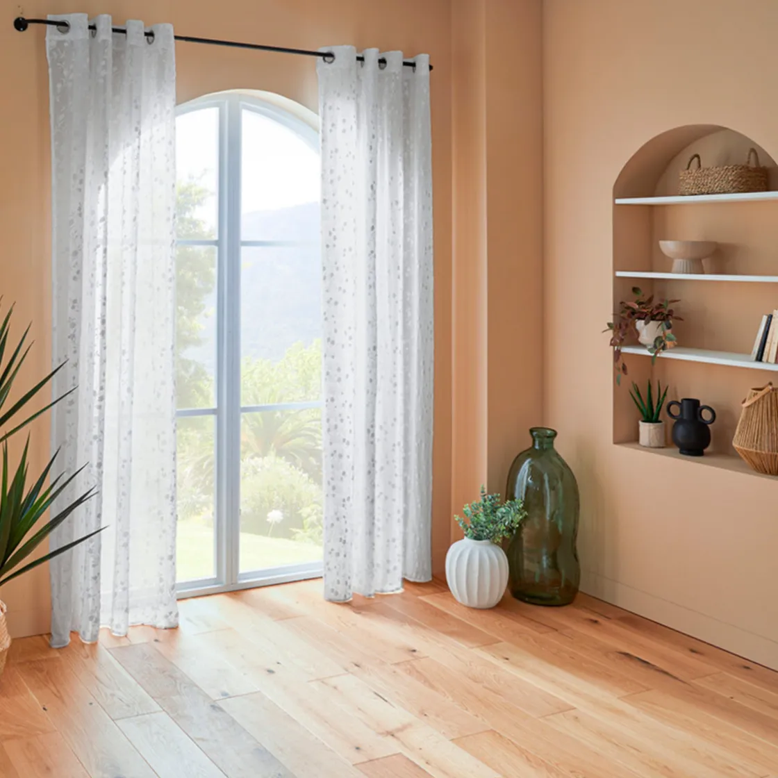 ATMOSPHERA Voilage Motif Fleurs "Lazi"